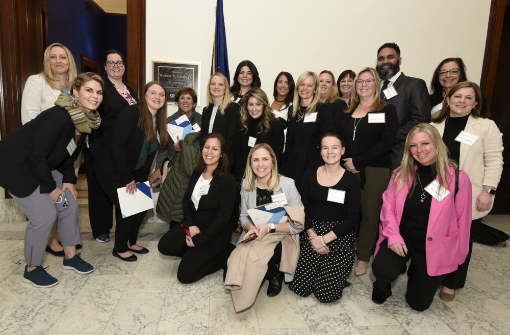 Nurse leaders from HUP and other Pennsylvania hospitals pose for a photo in front of Pennsylvania Sen. Bob Casey’s office. 